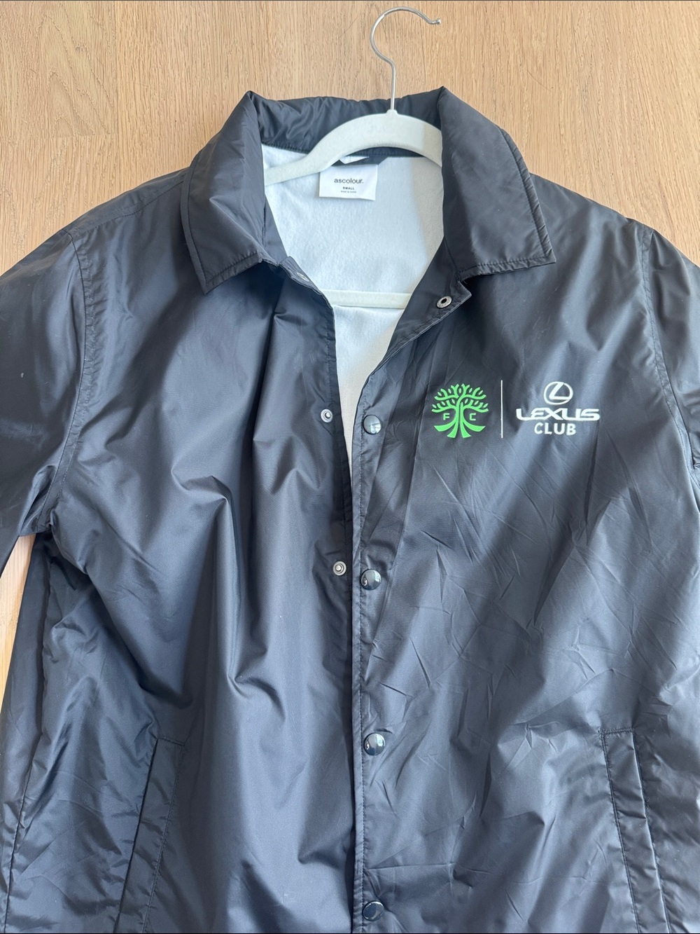 New Lexus Club Austin FC  Lightweight Coaches Jacket Windbreaker Black Unisex